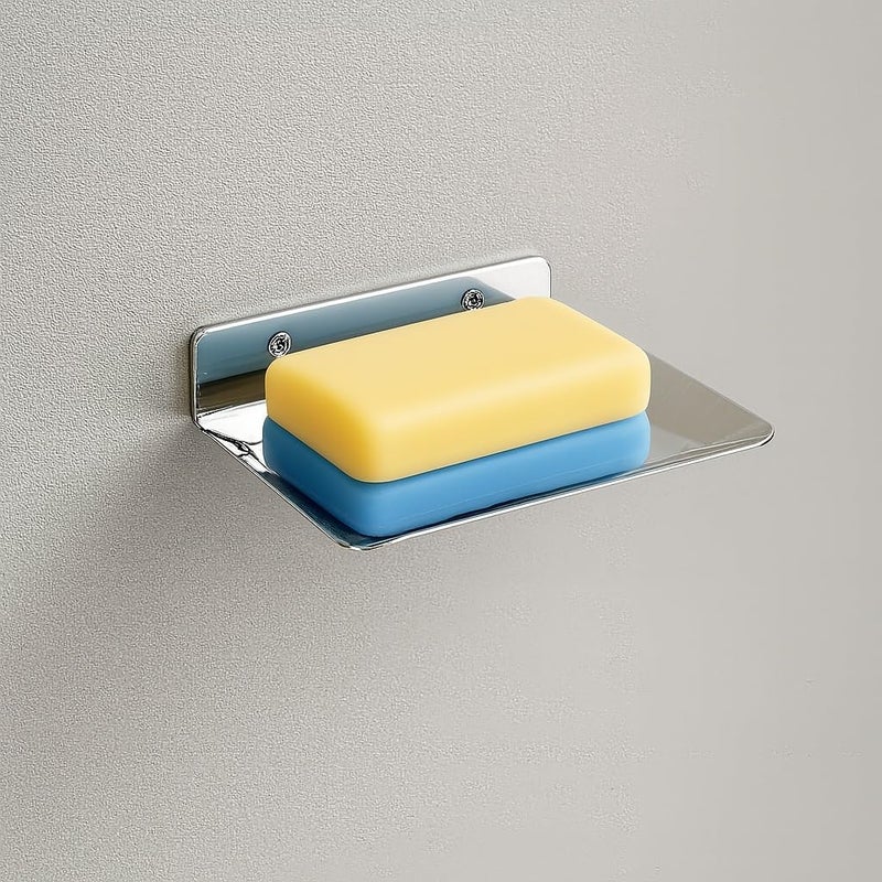 KYMIO Stainless Steel Soap Dish Holder for Bathroom & Kitchen | Wall Mounted Rust-Proof Soap Tray with Drainage | Modern Space-Saving Soap Stand for Shower, Sink, Wash Basin & Countertop - Image 1