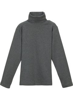Lovetti Ice Grey Basic Winter Full Turtleneck Long Sleeve Girls T-Shirt  - Image 1