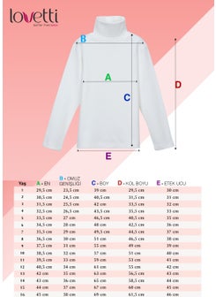 Lovetti Ice Grey Basic Winter Full Turtleneck Long Sleeve Girls T-Shirt  - Image 2
