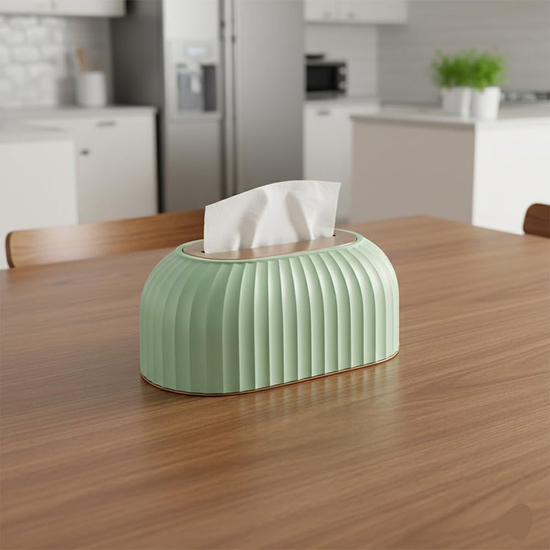 oddpod ™ Streak Tissue Box Holder with Automatic Spring/Desktop Facial Paper Towel Dispenser for Office, Home, Restaurants, cafes, Hotels & Hospitals - Mint Green - Image 2