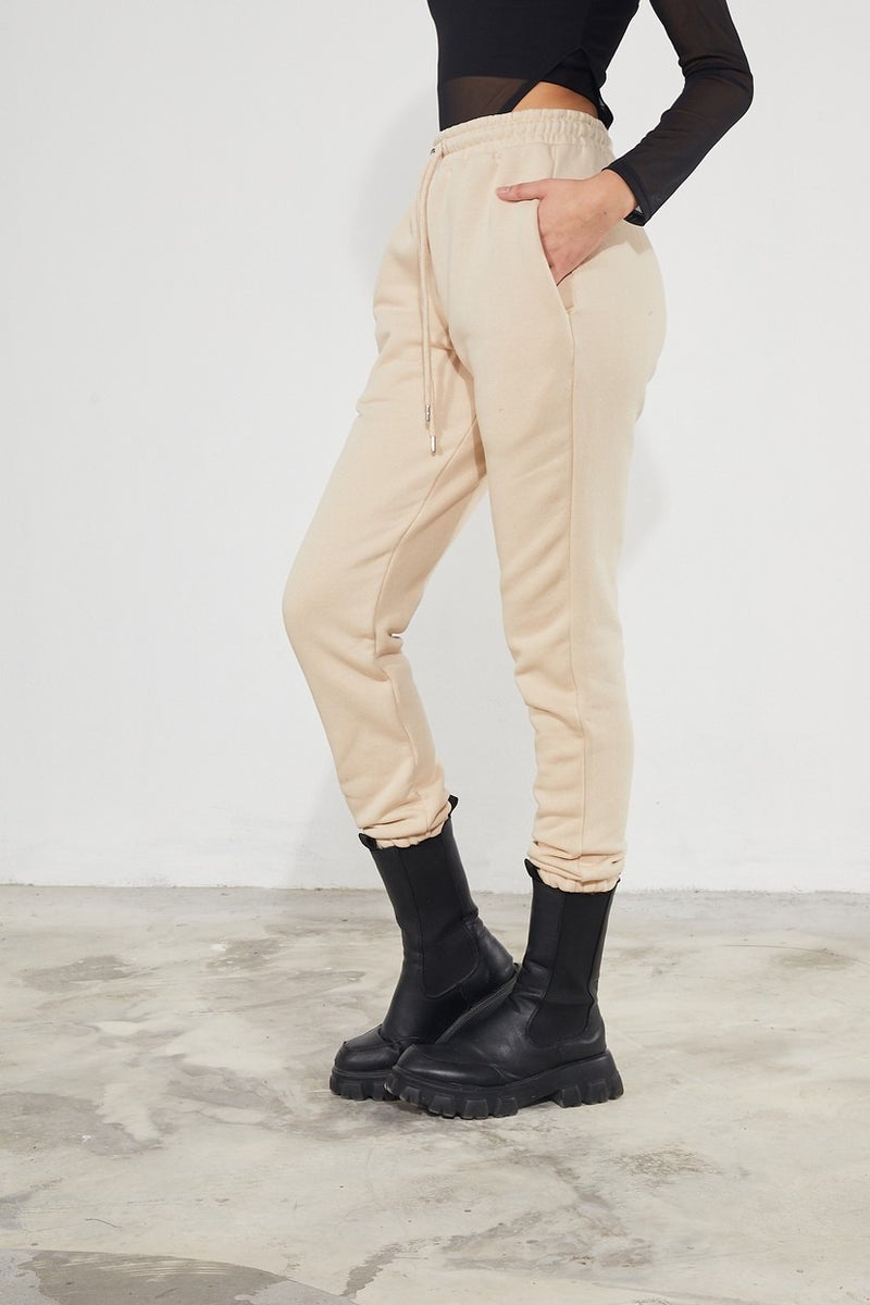Twenty3 Women's Basic 3 Thread Raised Elastic Legs Thick Jogger Sweatpants  - Image 4