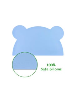 SYOSI Non-Slip Silicone Placemat Cute Bear Kids Placemats Washable Dining Table Food Mat for Children Baby (46 * 28 cm)  - Image 4