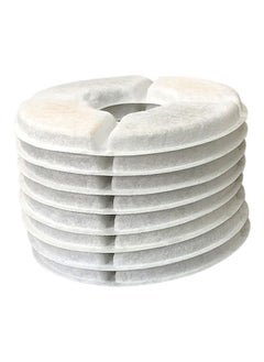 NIBEMINENT 8 Piece Cat Active Carbon Water Fountain Filter H44644-8-LY White  - Image 1