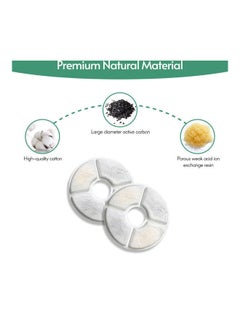 NIBEMINENT 8 Piece Cat Active Carbon Water Fountain Filter H44644-8-LY White  - Image 5