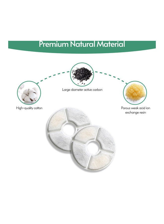 NIBEMINENT 8 Piece Cat Active Carbon Water Fountain Filter H44644-8-LY White  - Image 5