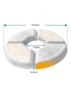 NIBEMINENT 8 Piece Cat Active Carbon Water Fountain Filter H44644-8-LY White  - Image 4