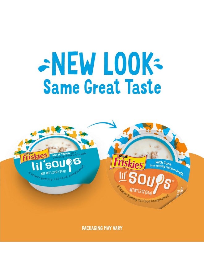 فريسكس بورينا فريسكيز، مكافآت قطط طبيعية خالية من الحبوب، قابلة لللعق، حساء صغير مع تونة في مرق دجاج - (عبوة من 8 قطع) أكواب سعة 1.2 أونصة - Image 2