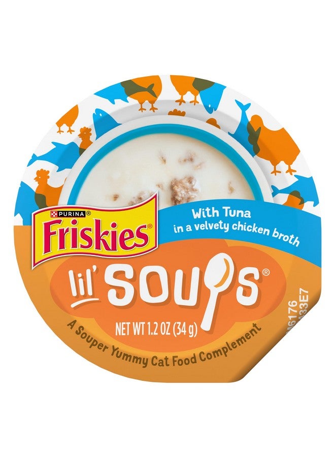 فريسكس بورينا فريسكيز، مكافآت قطط طبيعية خالية من الحبوب، قابلة لللعق، حساء صغير مع تونة في مرق دجاج - (عبوة من 8 قطع) أكواب سعة 1.2 أونصة - Image 1