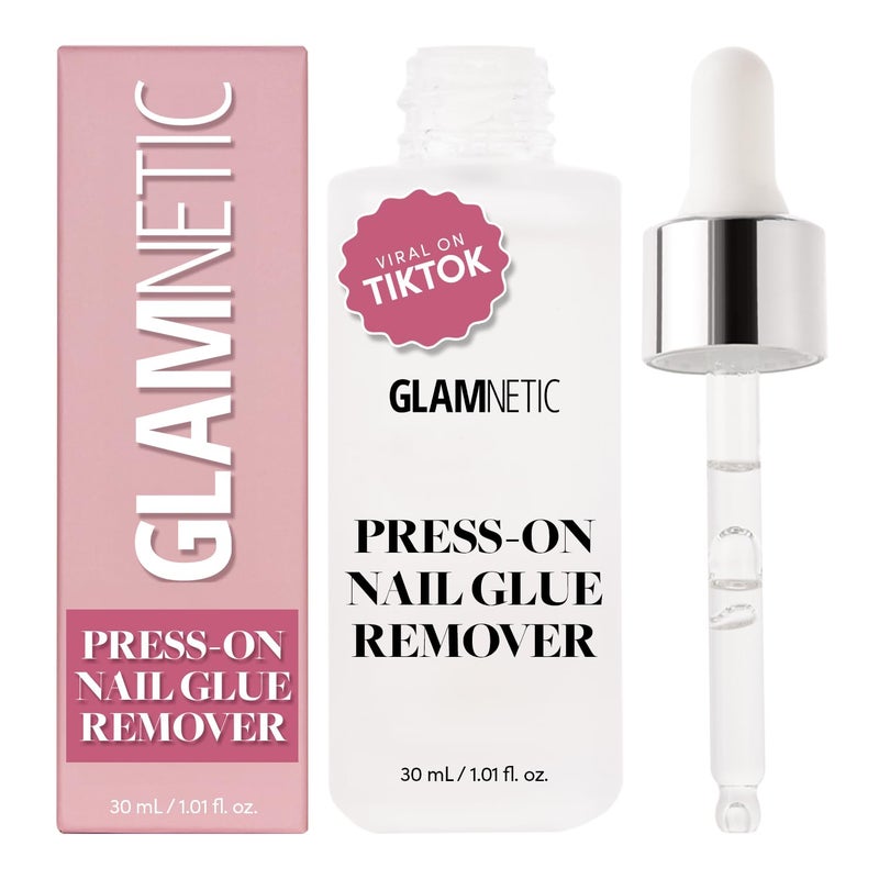 Glamnetic Press On Nail Remover | Odorless, No Acetone, Gentle Press-On Nail Remover Serum for Fake Nails | 30 ml/1.01 fl. oz. - Image 1