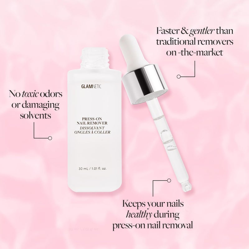 Glamnetic Press On Nail Remover | Odorless, No Acetone, Gentle Press-On Nail Remover Serum for Fake Nails | 30 ml/1.01 fl. oz. - Image 4