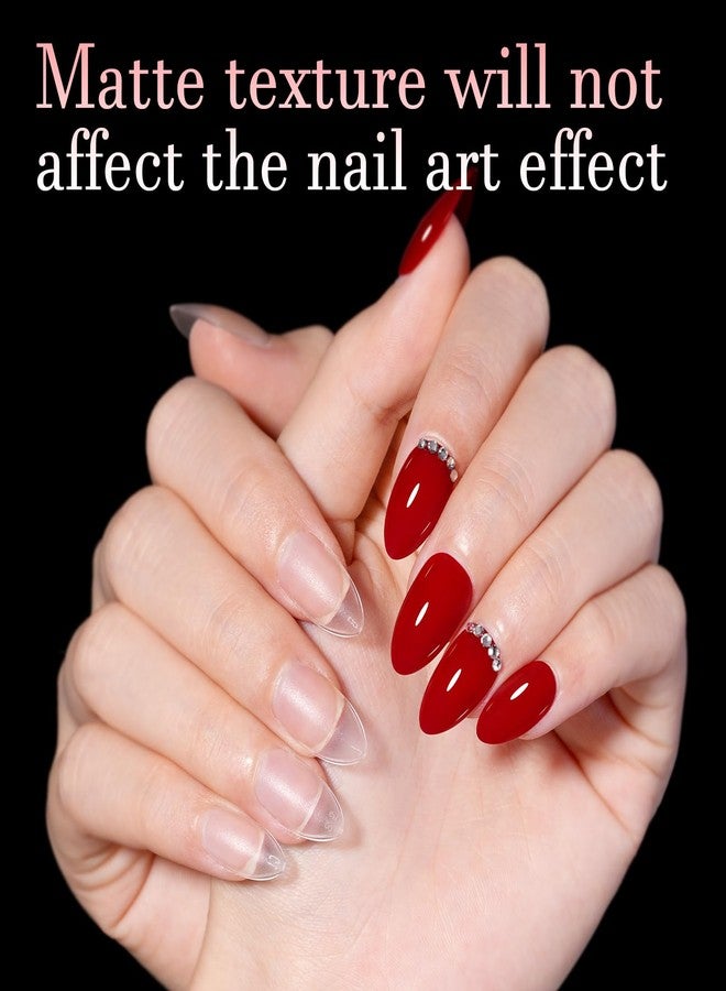 AILLSA Short Almond Nail Tips with Box, 15 Sizes Press On Gel Nail Tips Double Matte Pre-Buffed Almond Shaped Nails Tips Soft Full Cover Clear False Nail Tips for Nail Extension, 240PCS - Image 2