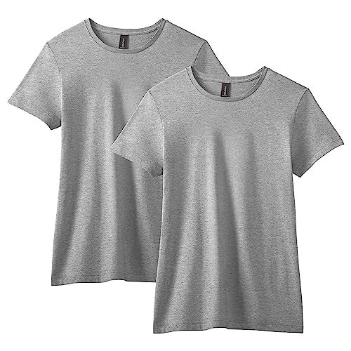 Gildan Women's Softstyle Cotton T-Shirt, Style G64000L, Multipack, Sport Grey (2-Pack), X-Large - Image 1