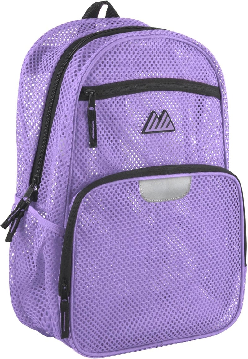 Summit Ridge Reflective Mesh School Backpack for Teens, Girls, Boys | Wire Frame Mesh Beach Backpack XL with Zipper (Purple) - Image 1