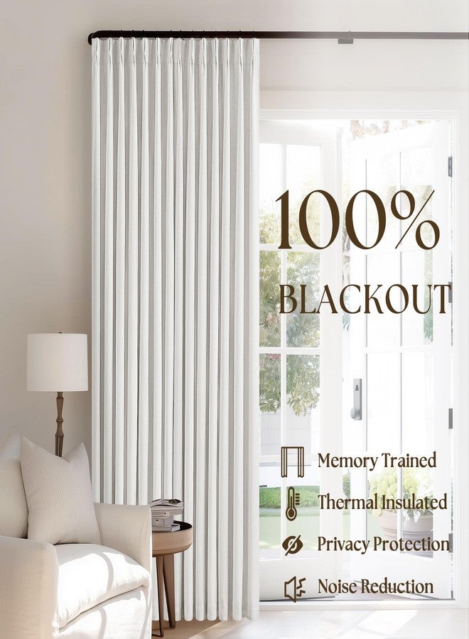 TWODRAPES Linen Blackout Curtains 108 Inch Long 2 Panels Pinch Pleated with Hooks Rings Curtains Noise Reducing Heavy Drapes Ceiling Floor Back Tab Boho Flax Linen Drapes for Living Room Office Bedroom 9 Ft - Image 3
