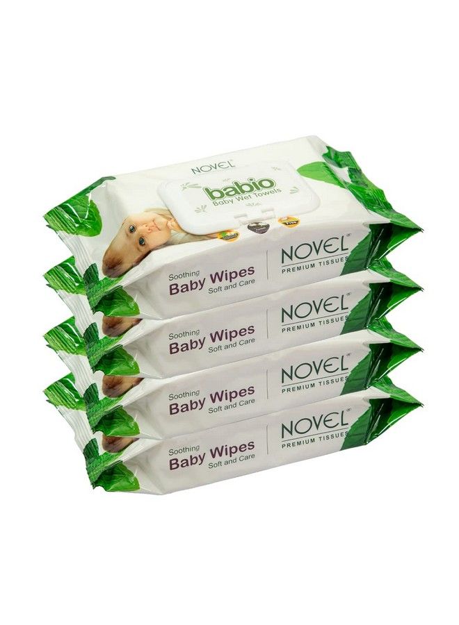 Novel Baby Wet Wipes;Pack With Lid (Pack Of 4 80 Sheet) - Image 1