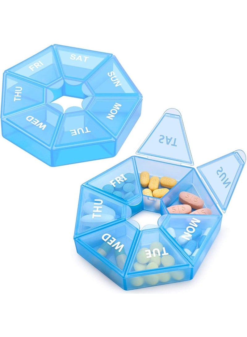 Daily Pill and Vitamin Organizer, Daily and Daily Pill Dispenser, Travel and Purse Friendly - 2 Pack - Image 2