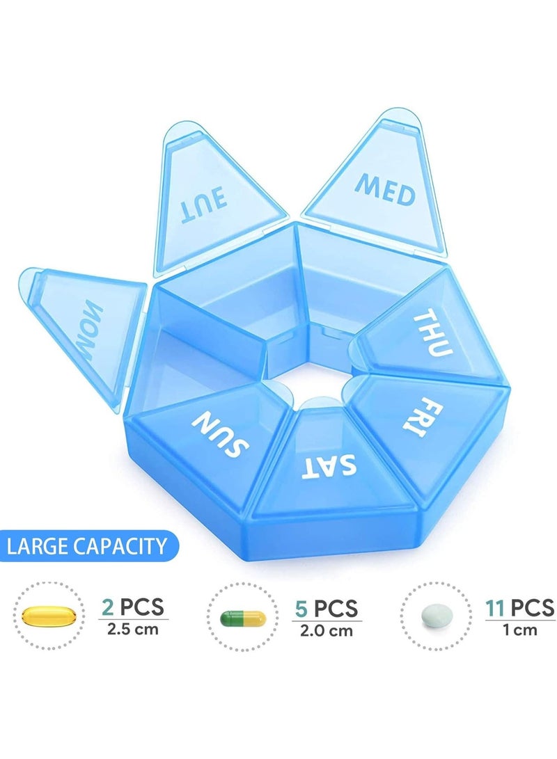 Daily Pill and Vitamin Organizer, Daily and Daily Pill Dispenser, Travel and Purse Friendly - 2 Pack - Image 5