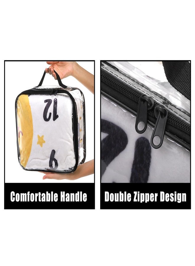 Fasmov فاسموف 6 عبوات كبيرة واضحة لتعبئة السفر، منظم PVC شفاف، أكياس تخزين بسحاب من الفينيل متعددة الاستخدامات مع مقبض لحقيبة السفر، السراويل، الكشمير، السترات، تخزين القمصان والفساتين - Image 5