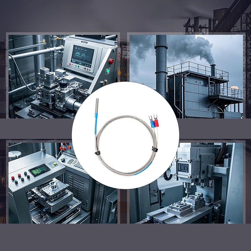 K Type Thermocouple Probe 5 Meters Stainless Steel Temperature Sensor Braided Cable - Image 3