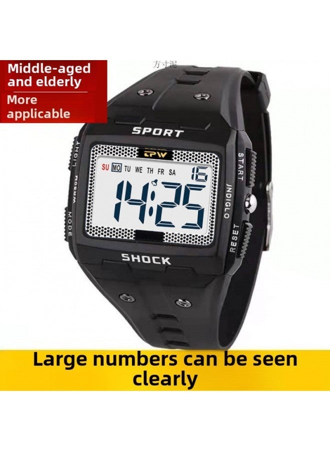 Generic TPW50 M Swimming Waterproof Large Digital Sports Electronic Watch Luminous Men's Youth Multi-function Fashion-Display Accuracy:Camouflage  - Image 4