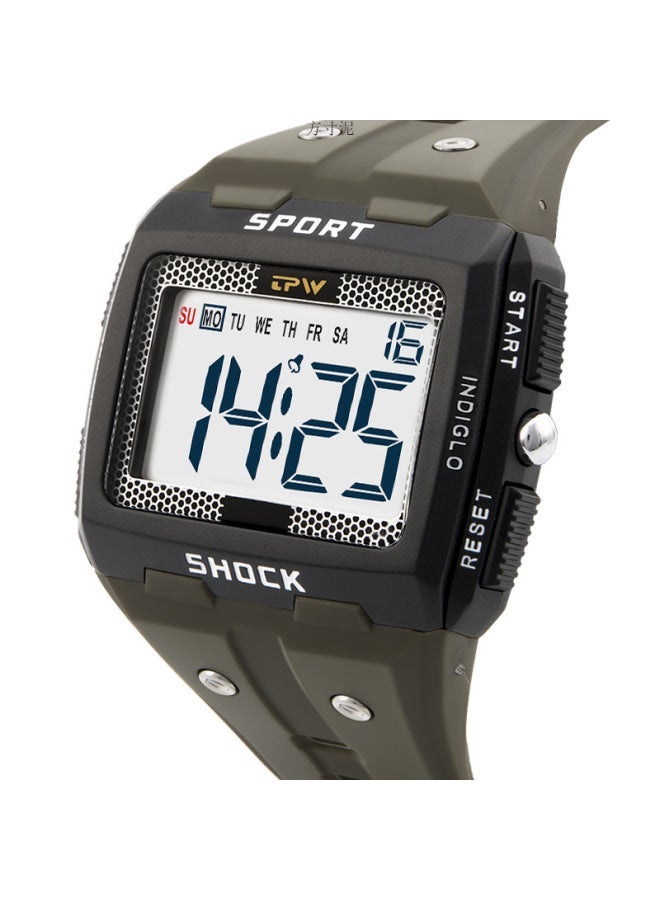 Generic TPW50 M Swimming Waterproof Large Digital Sports Electronic Watch Luminous Men's Youth Multi-function Fashion-Display Accuracy:Camouflage  - Image 2
