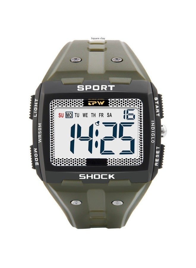 Generic TPW50 M Swimming Waterproof Large Digital Sports Electronic Watch Luminous Men's Youth Multi-function Fashion-Display Accuracy:Camouflage  - Image 5