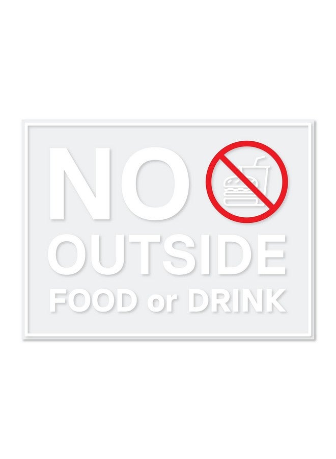 Sutter Signs No Outside Food or Drink Sign, Clear Self Adhesive Vinyl Stickers, 8" x 6" (Pack of 2) - Image 3