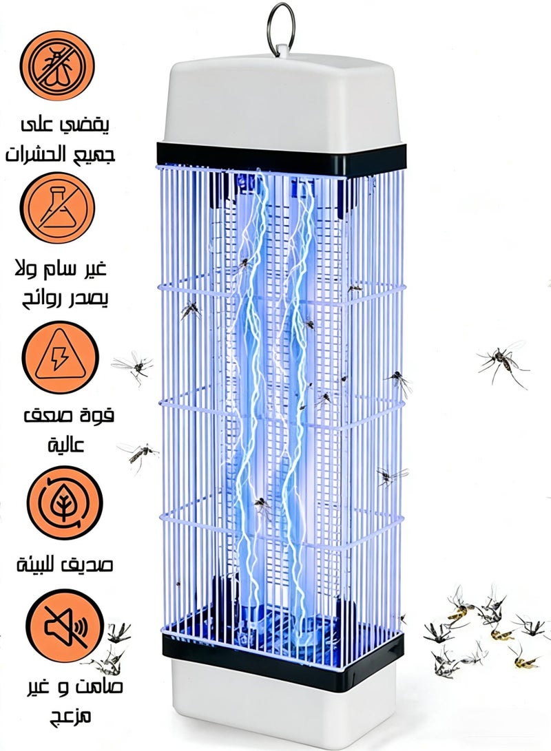 بوميفار صاعق كهربائي لقتل البعوض - صاعق حشرات قاتل للحشرات في الأماكن المغلقة/المفتوحة مع صينية تجميع وضوء الأشعة فوق البنفسجية | مصيدة ذباب آمنة للأطفال وخالية من المواد الكيميائية - Image 1