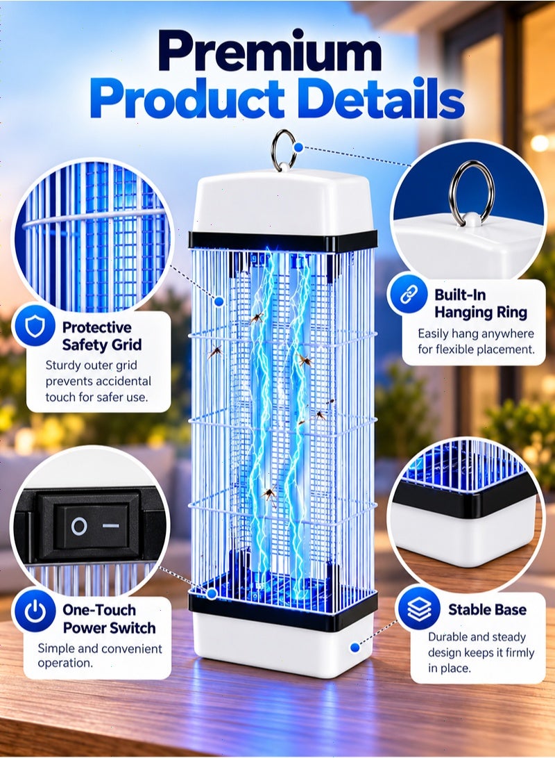 Pomefar Electric Mosquito Killer, Insect Killer, Best Killer of Mosquitoes and Flying Insects, High-Power UV Light Bug Zapper Effective Insect Control for Home, Patio, Backyard, Camping - Image 3