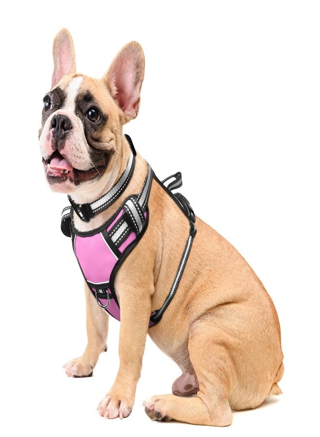 WINSEE Dog Harness No Pull, Pet Harnesses with Dog Collar, Adjustable Reflective Oxford Outdoor Vest, Front/Back Leash Clips for Small, Medium, Large, Extra Large Dogs, Easy Control Handle for Walking - Image 1