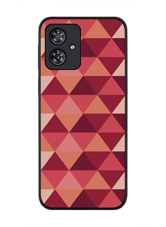 Stylizedd Rugged Black edge case for Motorola Moto G54 / Motorola Moto G54 Power / Motorola Moto G64 5G, Slim fit Flexible Thin Cover - Topsy Turvy Triangles  - Image 1