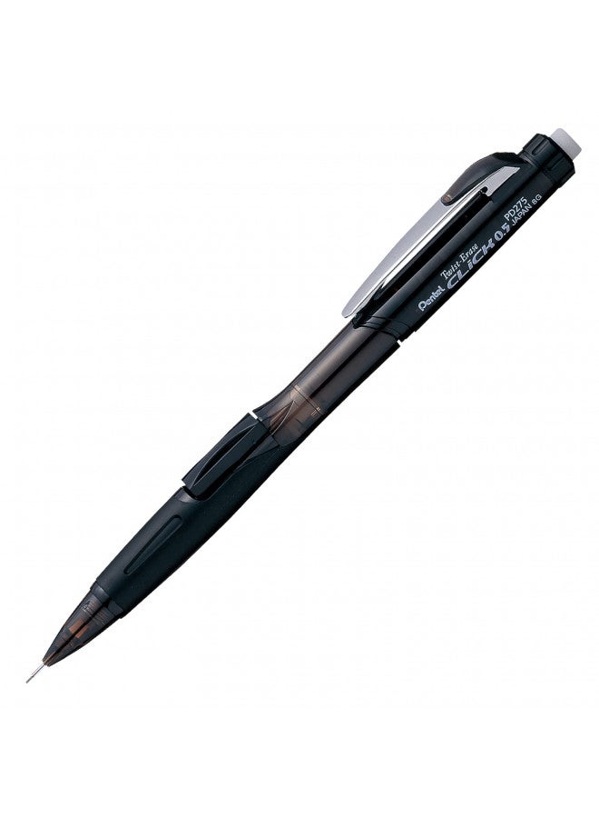 Pentel Pentel Twist Erase CLICK Mechanical Pencil, Pack of 12, 0.5mm, Clear Barrel, Black Grip (PD275TA) - Image 4