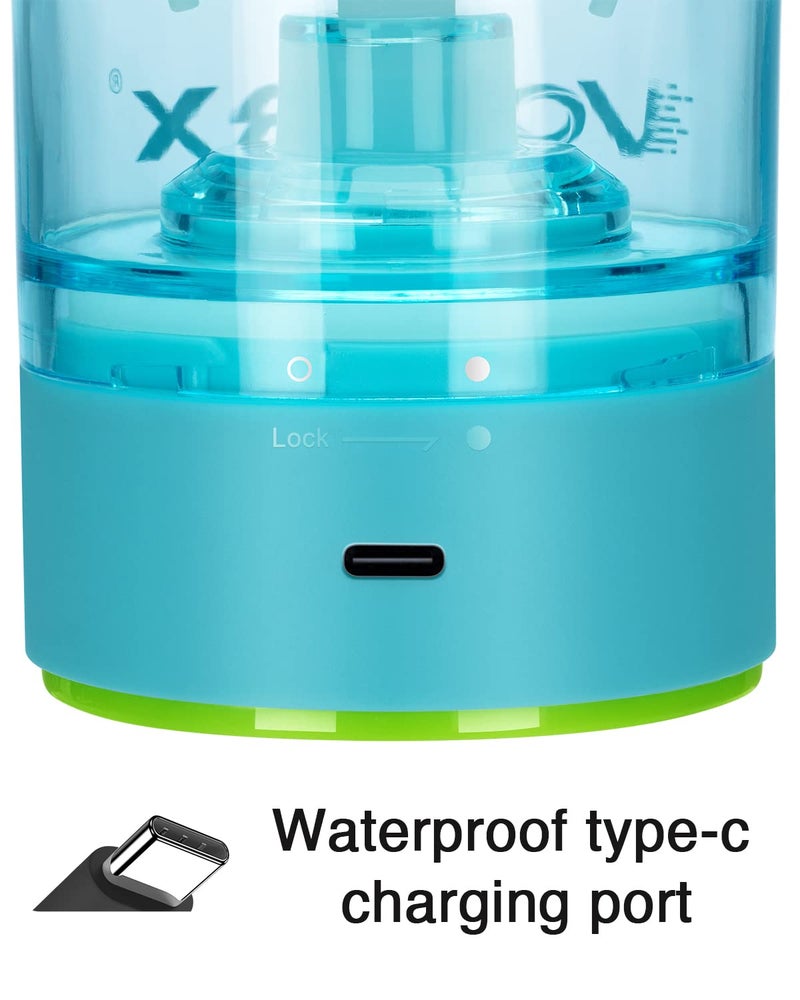 VOLTRX Electric Shaker Bottle - VortexBoost Portable USB C Rechargeable Protein Shake Mixer, Shaker Cups for Protein Shakes and Meal Replacement Shakes, BPA Free, Waterproof, Colored Light Base, 24 oz - Image 5