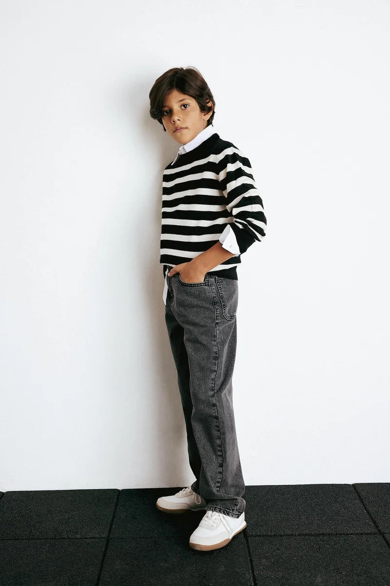 ديفاكتو Boy Regular Fit Crew Neck Pullover