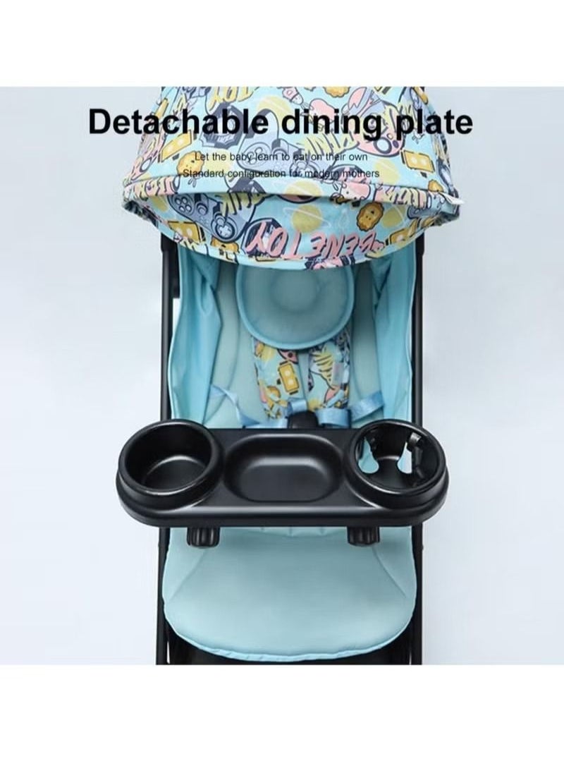 Gonice - Universal Stroller Snack Tray with Cup Holder,Compatible with a Variety of Stroller handrails,ABS Material, Flexible Adjustment of The Installation - Image 1