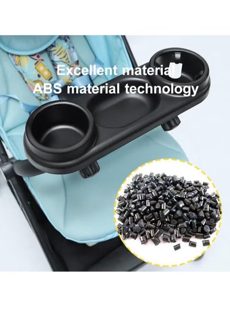 Gonice - Universal Stroller Snack Tray with Cup Holder,Compatible with a Variety of Stroller handrails,ABS Material, Flexible Adjustment of The Installation - Image 1