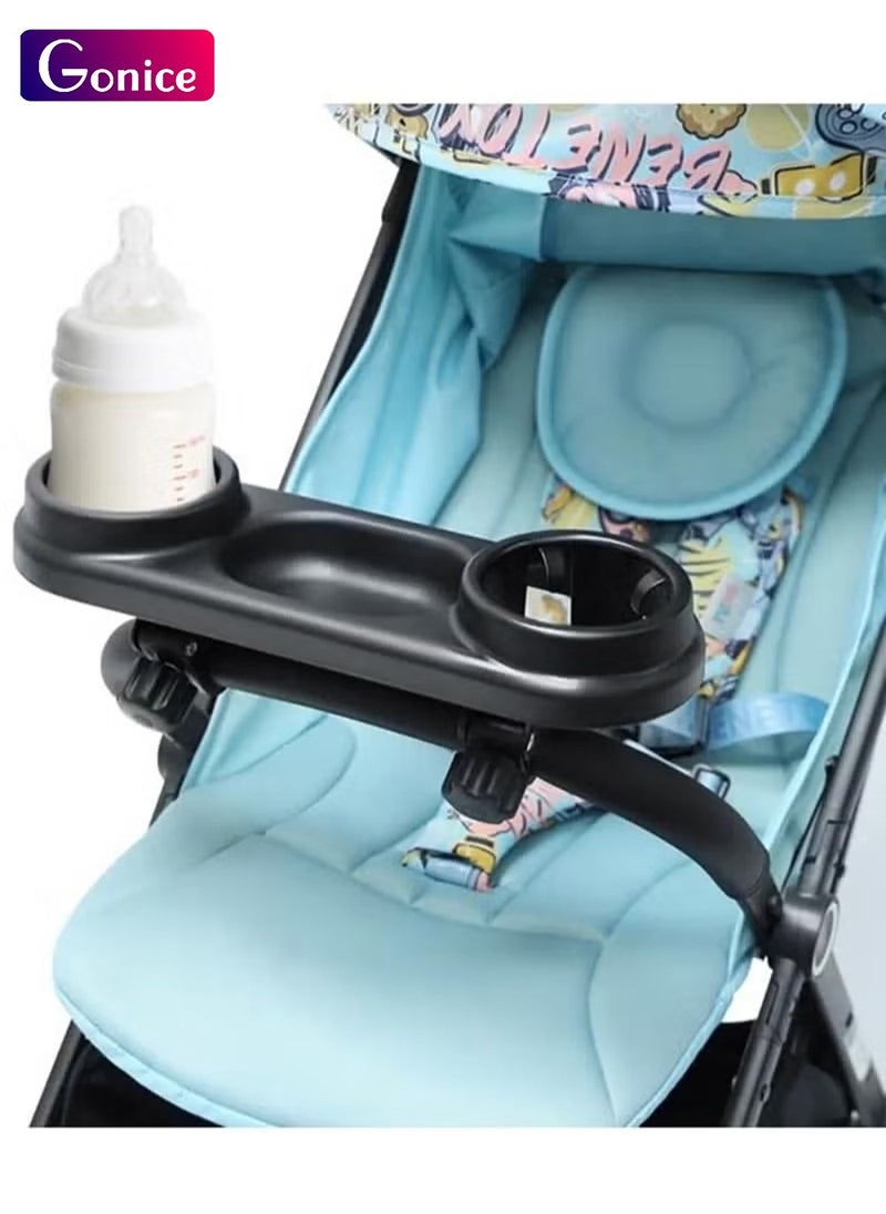 Gonice - Universal Stroller Snack Tray with Cup Holder,Compatible with a Variety of Stroller handrails,ABS Material, Flexible Adjustment of The Installation - Image 1