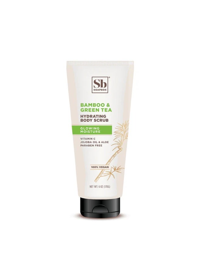 Soapbox Bamboo & Green Tea Hydrating Body Scrub with Vitamin C, Jojoba Oil & Aloe | Vegan & Paraben-Free - Image 1