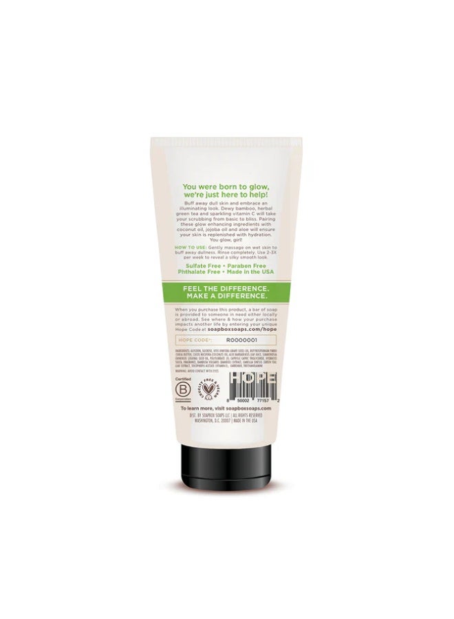 Soapbox Bamboo & Green Tea Hydrating Body Scrub with Vitamin C, Jojoba Oil & Aloe | Vegan & Paraben-Free - Image 2