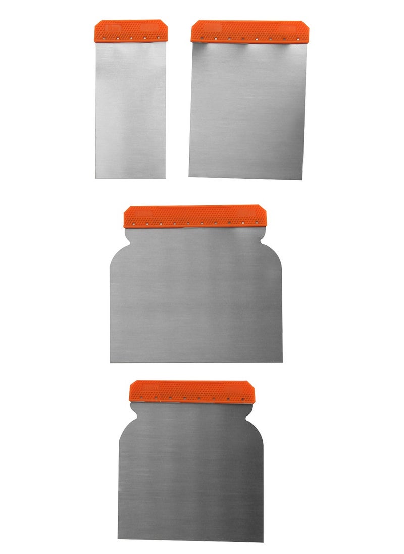 KSEIBI 4 Pieces Plastic Scraper 5,8,10,12cm, Steel Blades, Cleaning Scraper, Flexible Scrapers Tool for Wallpaper, Wall, Car Putty, Spackling, Glass, Labels, Baking, Patching, Plaster Scraping, Painters Tool  - Image 2