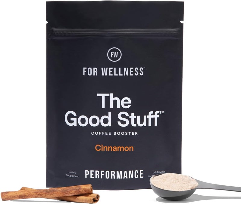 For Wellness The Good Stuff Performance Coffee Supplement NonDairy Coffee Creamer Powder with Collagen MCT LTheanine  Cinnamon  Healthy Addin for Energy  Focus - Image 1