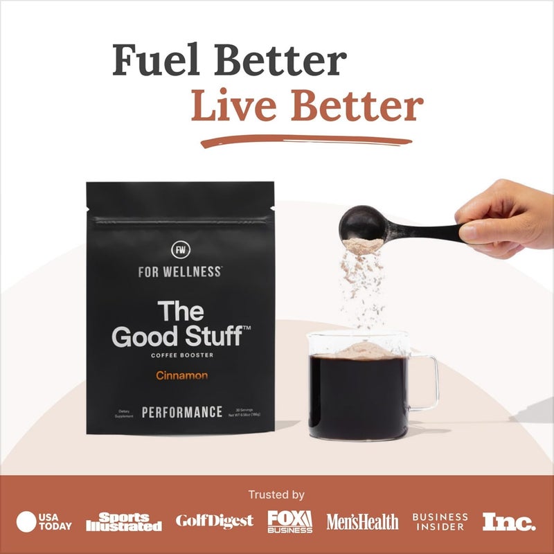 For Wellness The Good Stuff Performance Coffee Supplement NonDairy Coffee Creamer Powder with Collagen MCT LTheanine  Cinnamon  Healthy Addin for Energy  Focus - Image 2