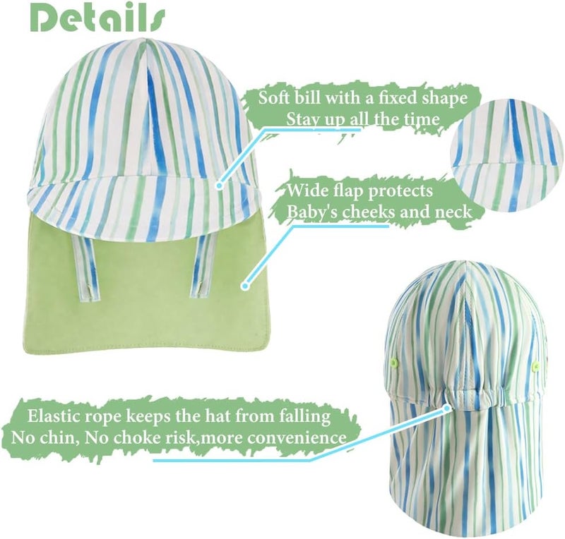 Gifts Treat Kids Legionnaires Hat, UPF 50+ Sun Protection Swim Cap Flap Hat for Kids, Quick Drying Boys Sun Hat with Neck Protection for Beach Seaside Pool… - Image 4