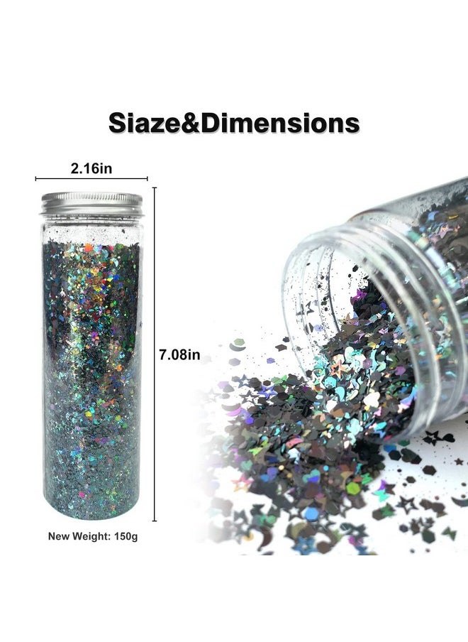 150G Chunky Body Glitter Holographic Black Star Moon Heart Butterfly Glitters Flakes Sequins Accessories For Resin/Crafts/Nails/Makeup/Slime - pzsku/Z325D4DEC8D2C130D6AA5Z/45/_/1734437691/f993c324-a723-455e-af1e-d76a009c518e