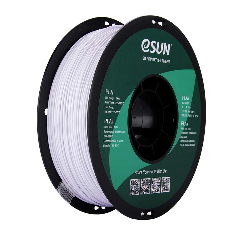 eSUN PLA PRO (PLA+) 3D Printer Filament, Dimensional Accuracy +/- 0.03mm, 1kg, Plastic Spool, 1.75mm, Cool White - Image 1