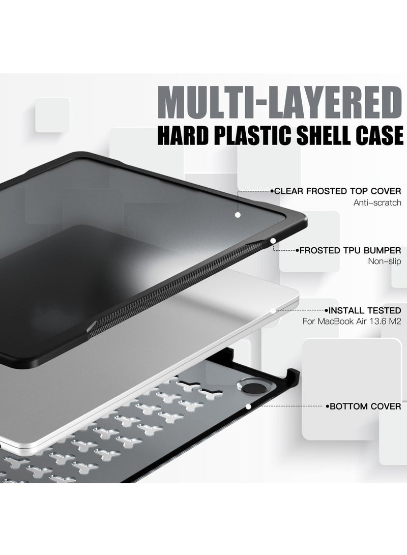 Captaintech MacBook Air 13.6" Case (2022-2024 M2/M3) - Heavy Duty Dual Layer Hard Shell with Kickstand for A2681/A3113 Models - Image 5