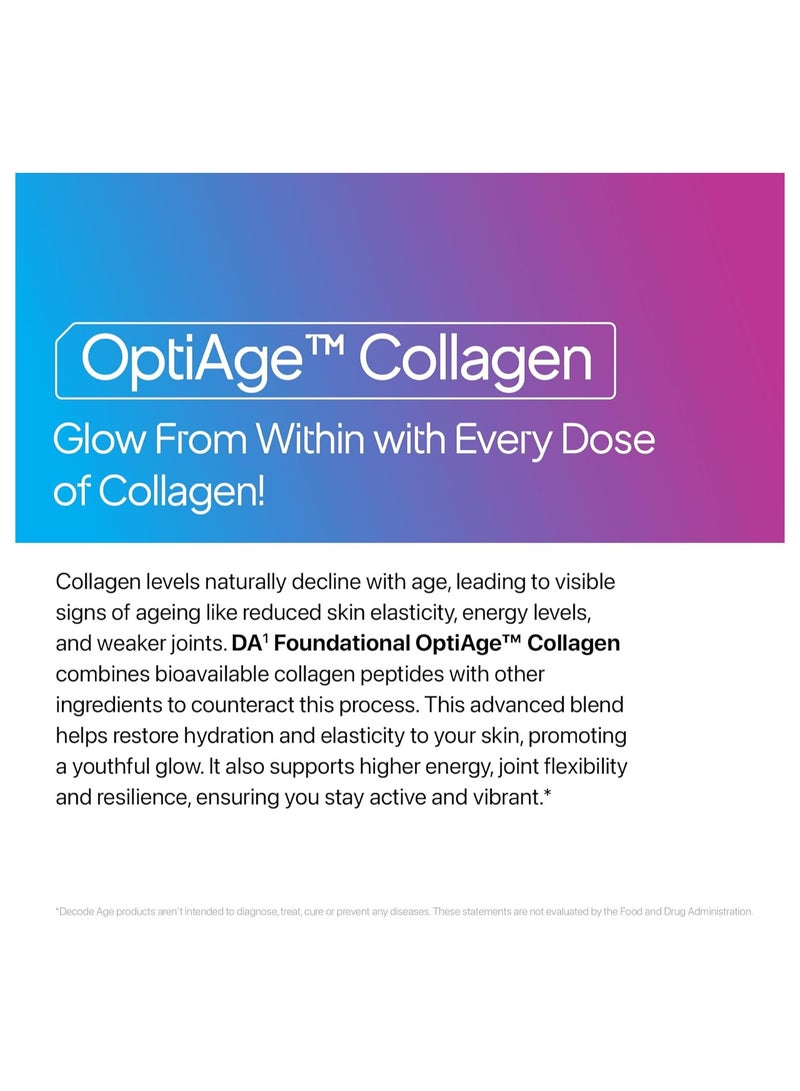 Decode Age Optiage Marine Collagen Peptides Supplement Supports Hair, Skin, Bone And Joint Health 75 Gm, 14 Serv - Image 2