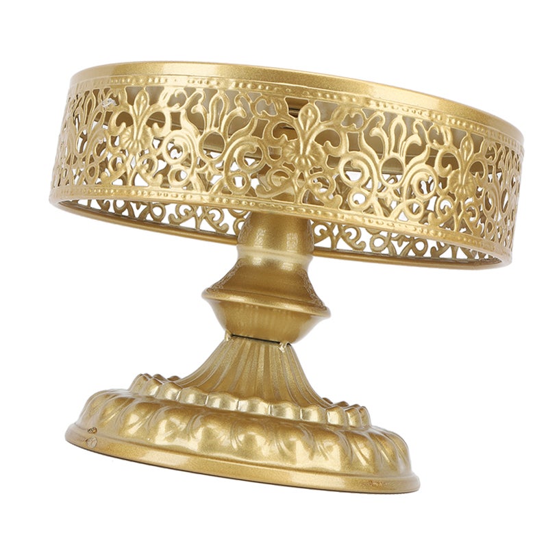 Dessert Stand Golden Cake Holder Lace Design Easy Assembly Round Treat Display for Party S - Image 2