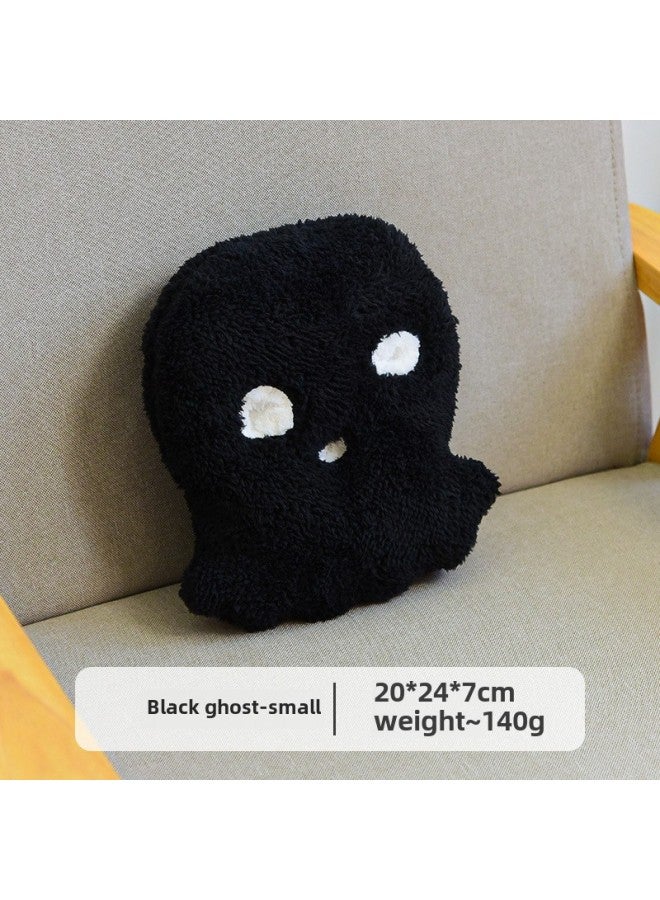 Loquat Plush  Cartoon Skull Car Pillow Sofa Bedroom Seat Cushion Office Pillow Cross Border-Color:White Ghost Large Size - Image 5