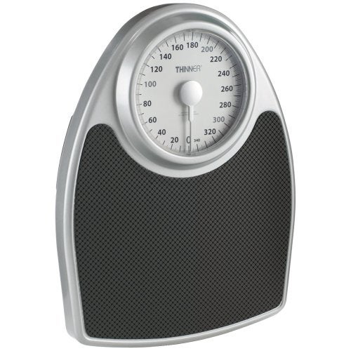 CONAIR Thinner by Conair Scale for Body Weight, Analog Bathroom Scale in Black - Image 1